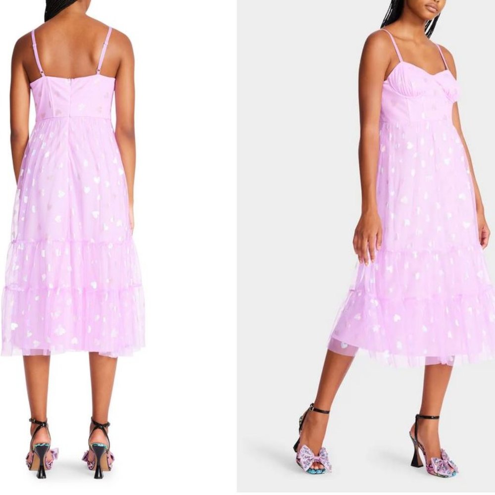 Heart Mesh Corset Midi Dress | BETSEY JOHNSON | TikTok Famous